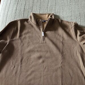Lands' End Brown Zip Up Sweater